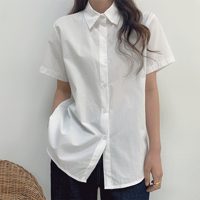 [무료배송] 담백 캐주얼 박시핏 반팔 셔츠 남방 (5color)