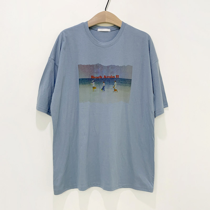 반팔 티셔츠 라벤더 색상 이미지-S1L36
