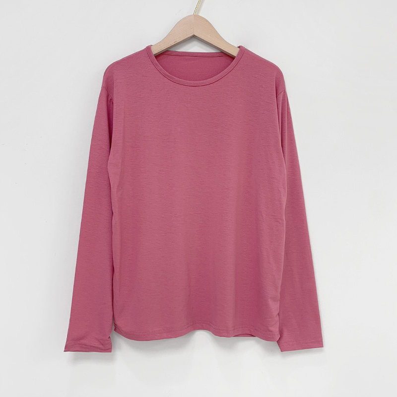 긴팔 티셔츠 핑크 색상 이미지-S1L61